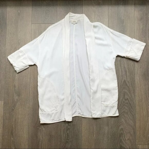 Wilfred Aritzia Blazer Jacket Kimono Open front Off white 3/4 length Sleeve XXS - Picture 12 of 16